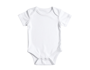 White baby onesie Isolated on Transparent or White Background