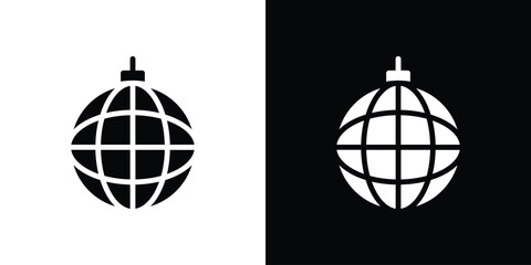 Disco ball icon for social media, app, and web design. Vector illustration.