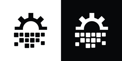 Digital transformation icon vector design template elegant style