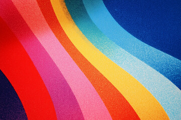 textured graphic striped background rainbow colourful print with noise