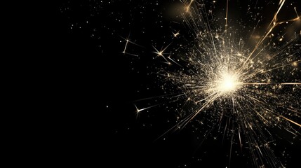 Obraz premium Black background with sparkler