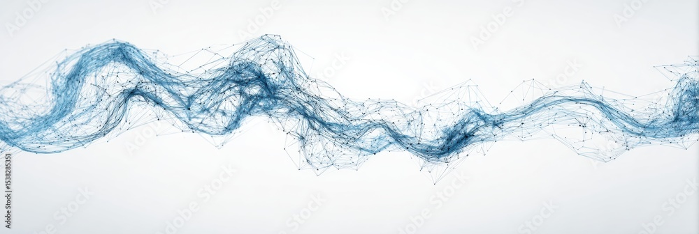 Aufkleber Stylized Neuron Pattern Creating Calm Wave Layout With Clean White Space for Integrated Text