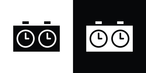 Chess clock icon vector design template elegant style