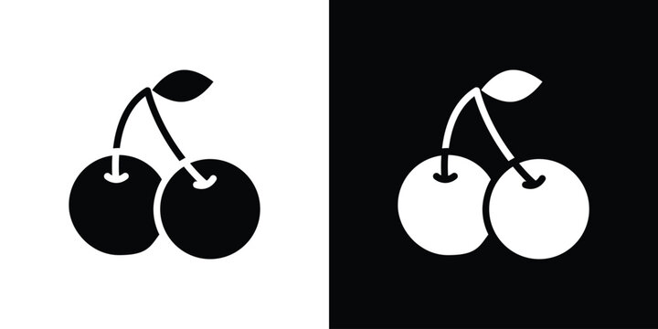 Cherry icon vector design template elegant style
