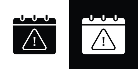 Calendar exclamation icon vector design template elegant style
