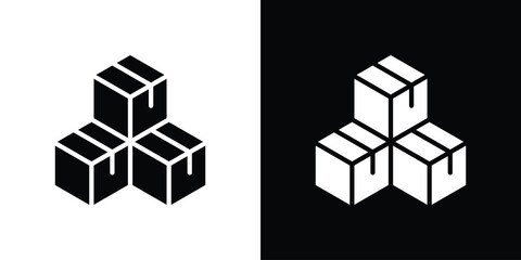 Boxes icon vector design template elegant style