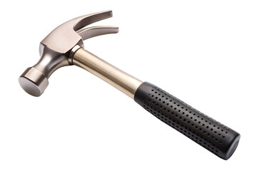 Claw hammer with perforated grip isolated on transparent background