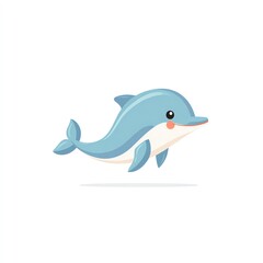 Obraz premium Delightful Dolphin Leaping Gracefully Through Ocean Waters, Joyful Aquatic Mammal
