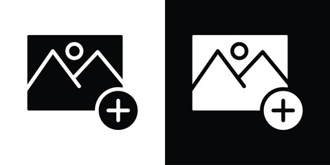 Add image icon vector design template elegant style