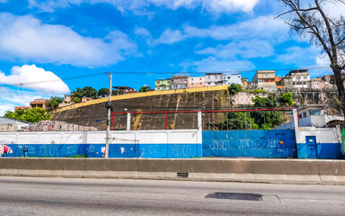 Rio de Janeiro Brazil City Road Highway with Cityscape Skyline.