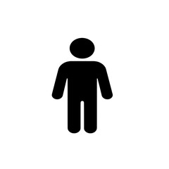 Obraz premium Human Figure Silhouette Avatar Icon Vector for Profile and Identity Representation