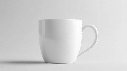 Isolated White Coffee Mug in Close-up Shot