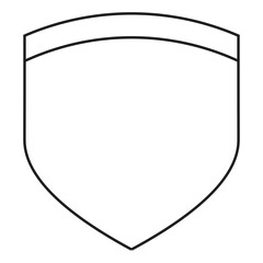 Fototapeta premium logos icon. logos line icon. shield icon. shield line icon.