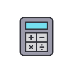 Simple Calculator Icon With Plus Minus Multiply And Divide Symbol