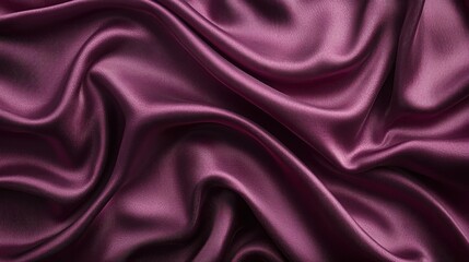 Fototapeta premium Deep plum satin draped in flowing folds