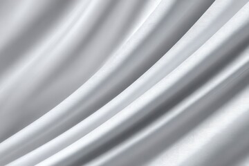 Obraz premium A light gray cloth with numerous diagonal folds Fabric has a subtle texture