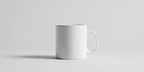 Obraz premium A white coffee mug mockup banner