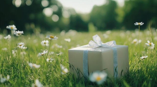 White present in green field - German term for grandfather