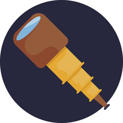 Pirate spyglass used to scan the horizon for ships or land.