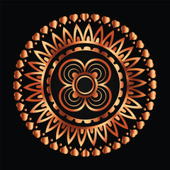 Premium Luxurious Golden Mandala Design | Royal Blue Background Art