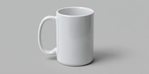 Obraz premium A white coffee mug mockup banner