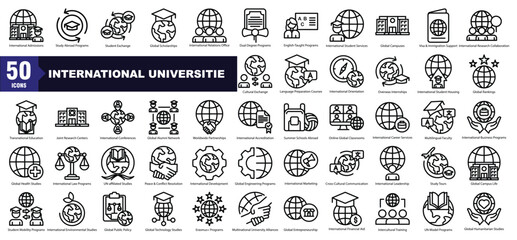  International Universities icon Set