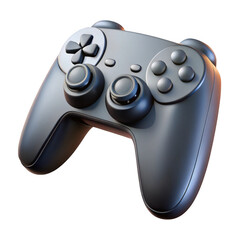Modern dark gray wireless game controller