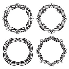 Whimsical Doodle Garden Frames and Cute Illustrations
