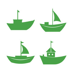 set of boats