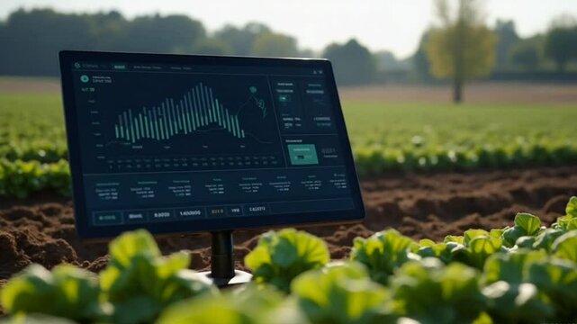 IoT soil moisture sensor monitoring system in smart agricultural field with wireless data transmission to mobile device for precision farming and sustainable crop management