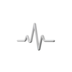 3D Heartbeat Line on Transparent Background: Isolated Vector Illustration for Medical, Health, and Technology Concepts - Clean, Simple, and Modern Design Element