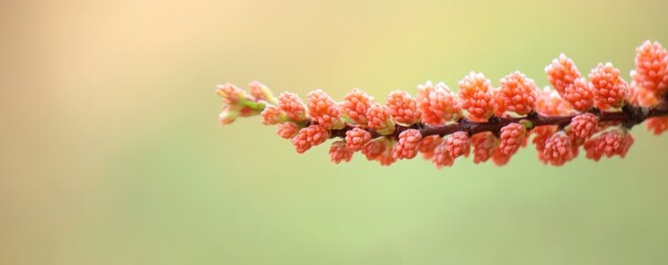 Captivating tamarisk flowers blooming in spring a gentle harbinger of warmer days ahead with shallow