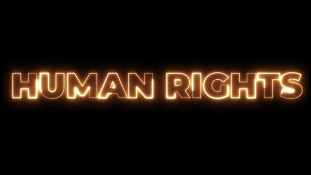 Human Rights Animation Text: A Glowing Declaration