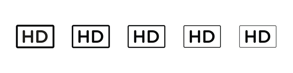 High definition icons in black stroke designs on white background