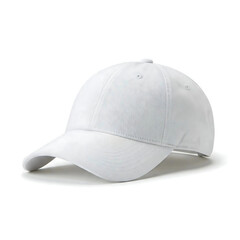 Fototapeta premium White Baseball Cap - Clean Sports Apparel Mockup - Blank Headwear Isolated transparent background 