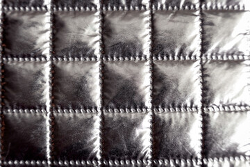 Metallic silver squares pattern texture background bg