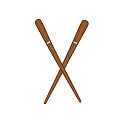 Crossed Chopsticks: Asian Cuisine Icon