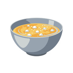 Creamy Soup Bowl: Comfort Food Illustration