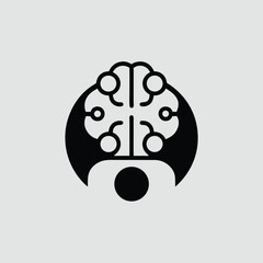 Abstract brain icon illustrating artificial intelligence and technological concepts
