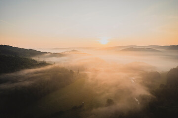 Golden Sun Above German Countryside