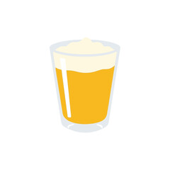 Refreshing Beer with Creamy Foam - Vector Illustration