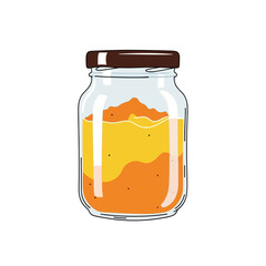 Jar of Homemade Orange Marmalade Illustration