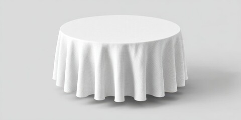 A white plastic tablecloth mockup banner