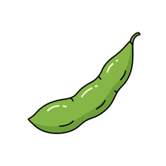 Edamame Pod Illustration: Fresh Green Soybean