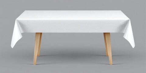 A white plastic tablecloth mockup banner