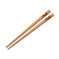 Chopsticks Illustration: Asian Food Utensil Graphic