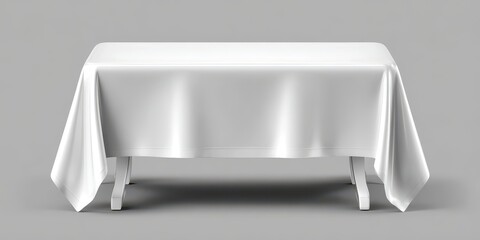 A white plastic tablecloth mockup banner