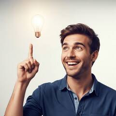 businessman with light bulb