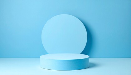 Blue minimalist product display platform