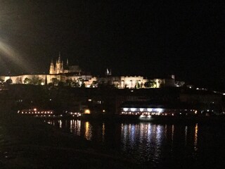 Fototapeta premium city view of Prague at night